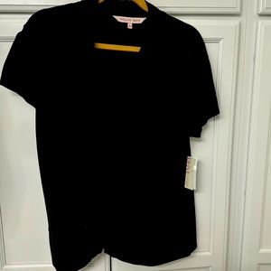 NWT Black front knotted top New with tags